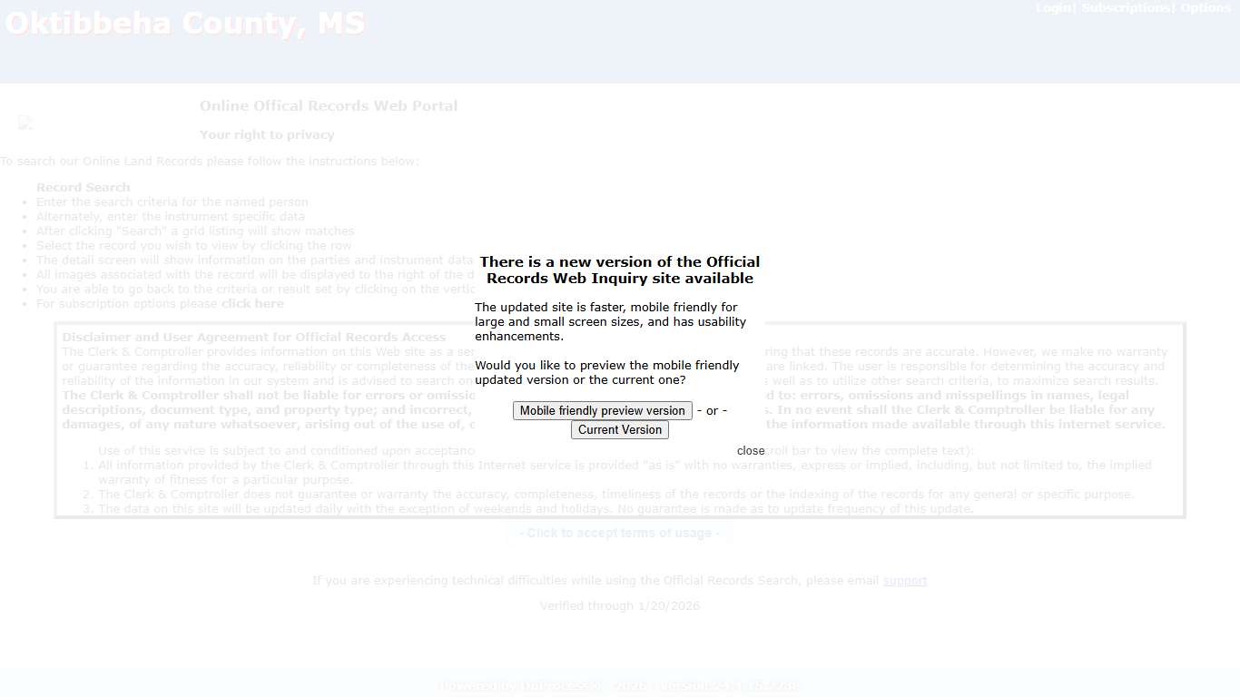 Official Records Inquiry